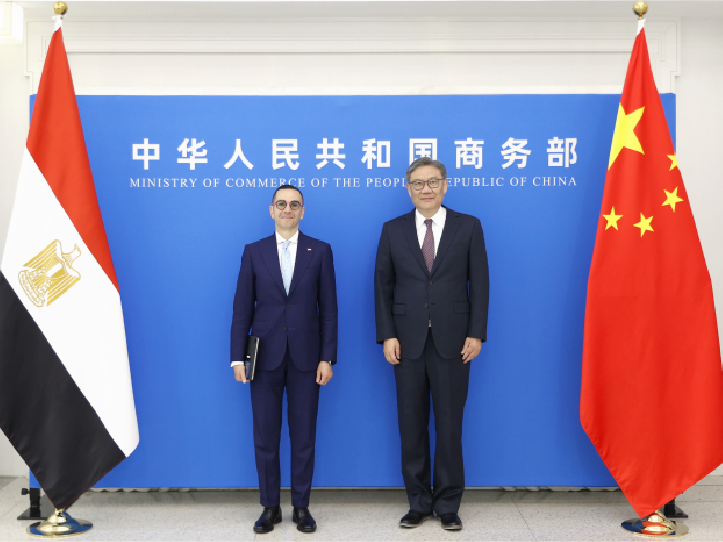王文涛部长会见埃及投资与外贸部长哈桑·哈提卜