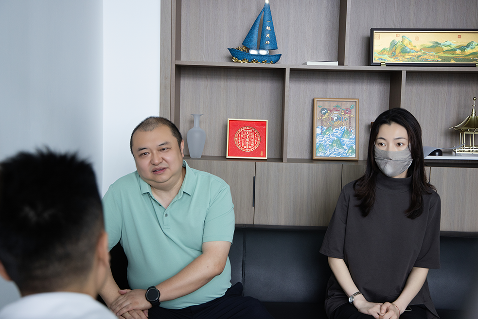 座谈交流中，赵森书记以时间为轴、以业务为脉，系统勾勒企业发展蓝图